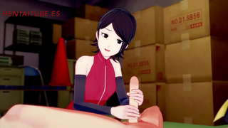 Boruto Hentai -- Sarada Jerkoff, ግምገማዎች, titjoob እና ደረጃ ነው Boruto